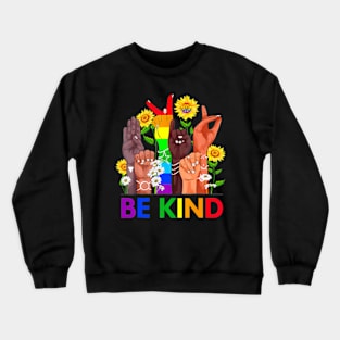 Sign Language Hand Talking LGBTQ Flag Gay Pride Crewneck Sweatshirt